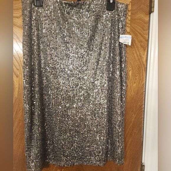 Adrianna Papell Sequin Pull On Pencil Skirt  Size M NWOT - Picture 4 of 5